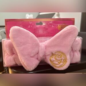 Official Universal Studios Wicked Glinda Pink Plush Bow Spa Headband NWT